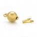 Brass metal ball clasp 10mm - Gold